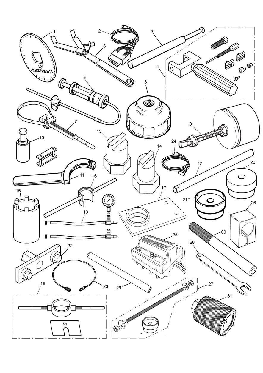 Service Tools exploded diagram