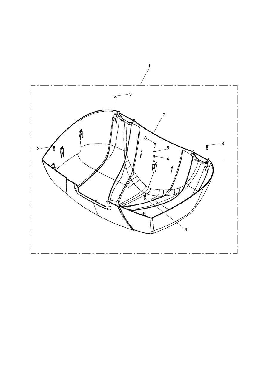 Lid Cover Kit, Top Box, Colour exploded diagram