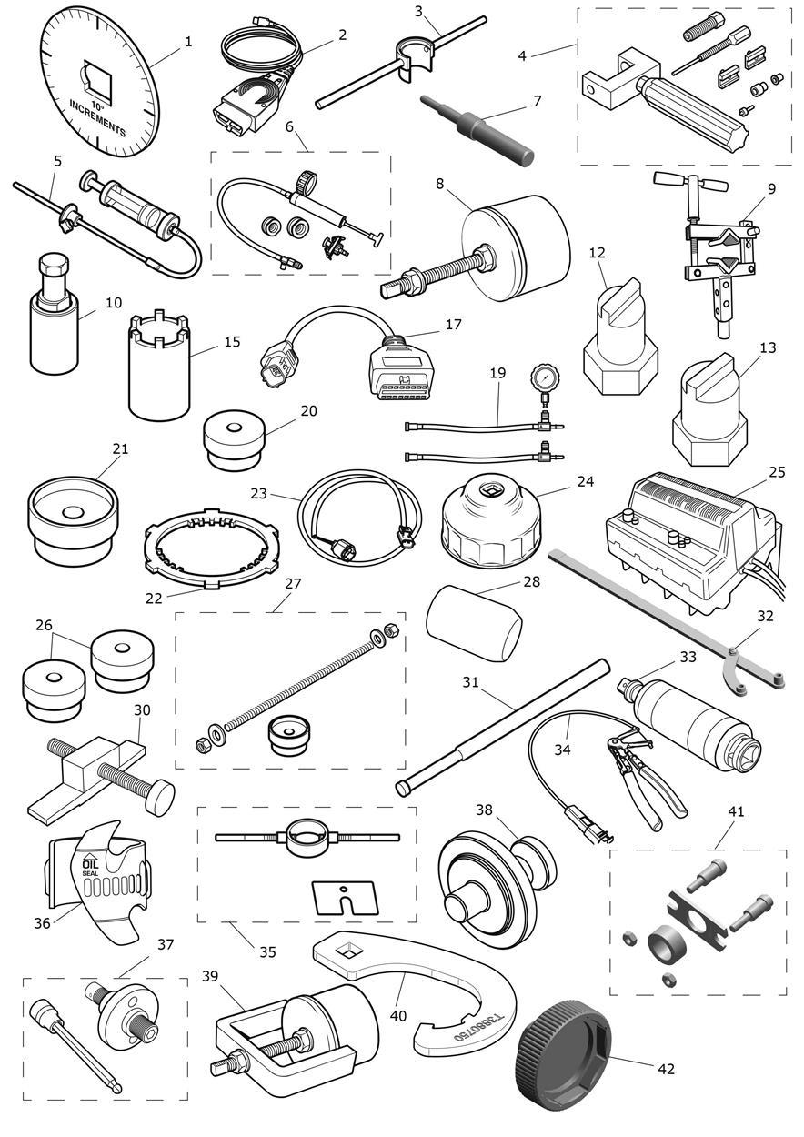 Service Tools exploded diagram