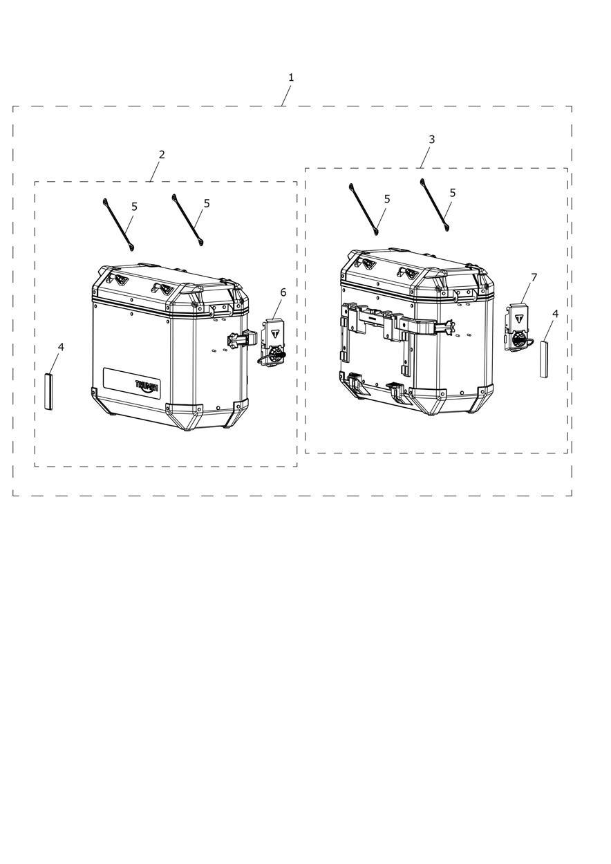 Pannier, Aluminium, Kit, Silver exploded diagram