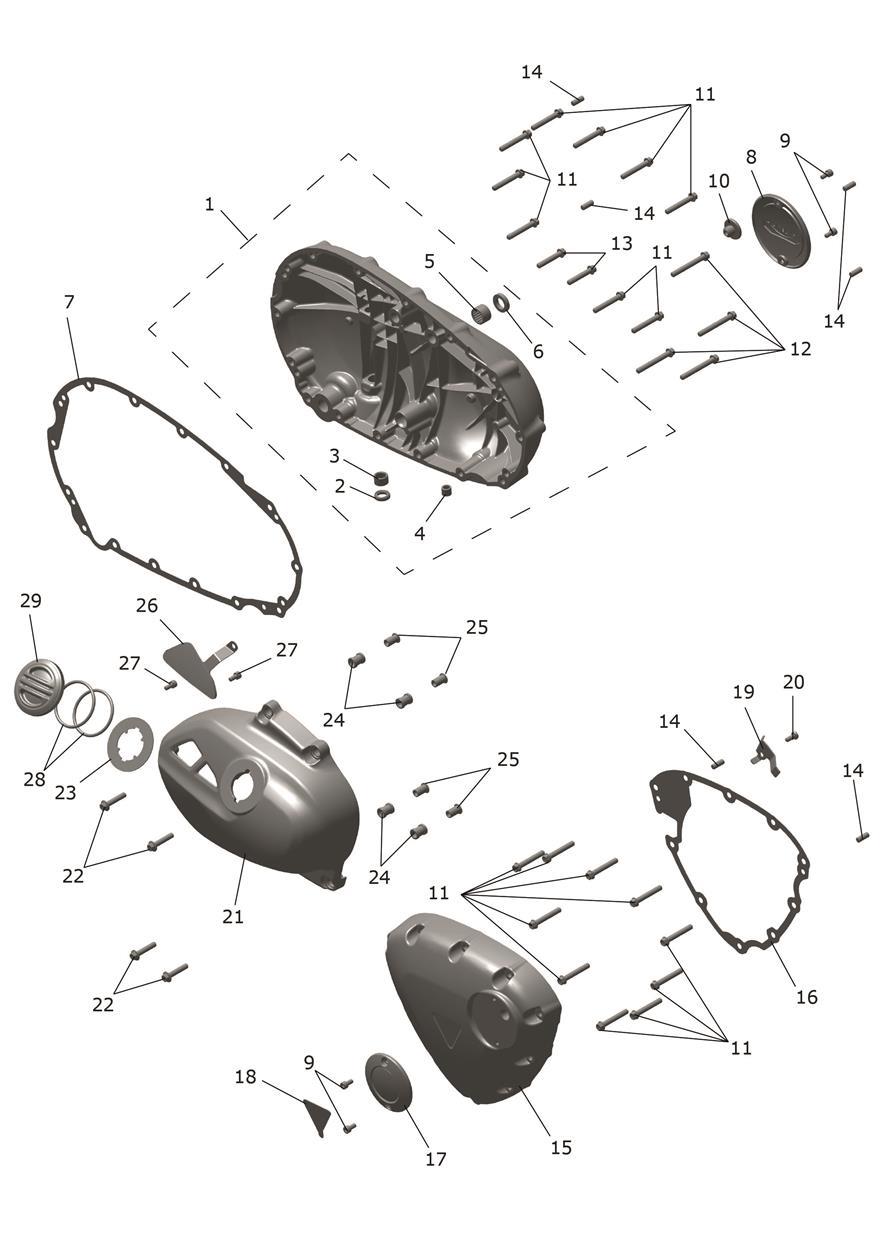 Engine Covers exploded diagram