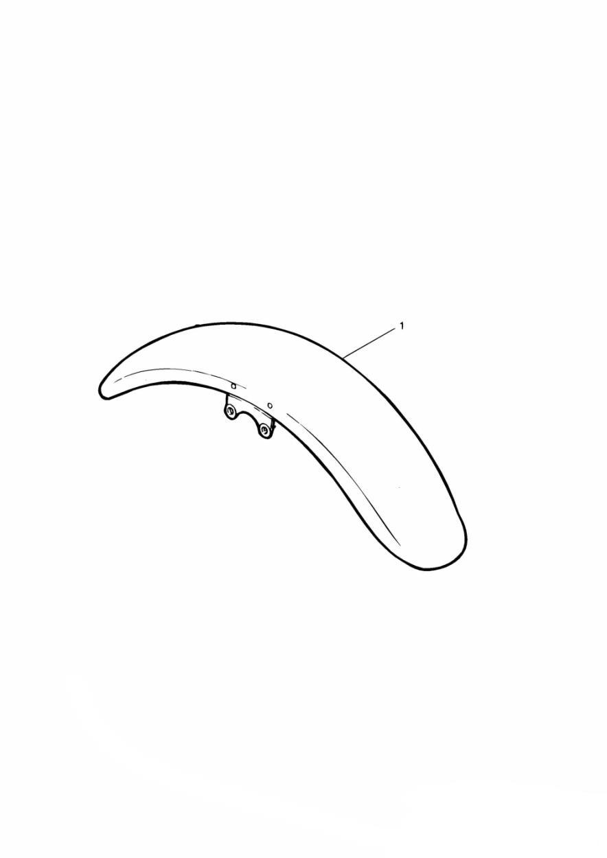 Two Tone Front Mudguard exploded diagram