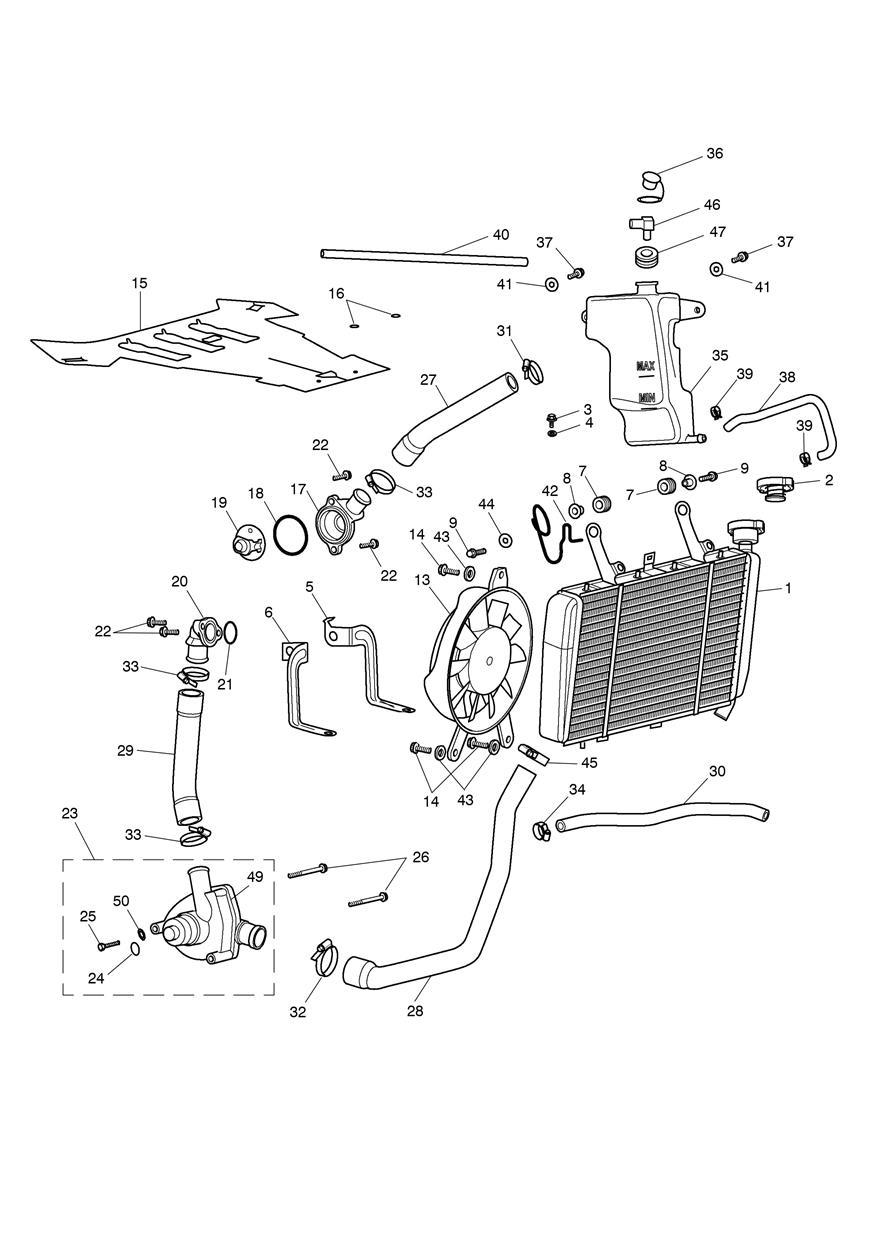 Cooling System exploded diagram
