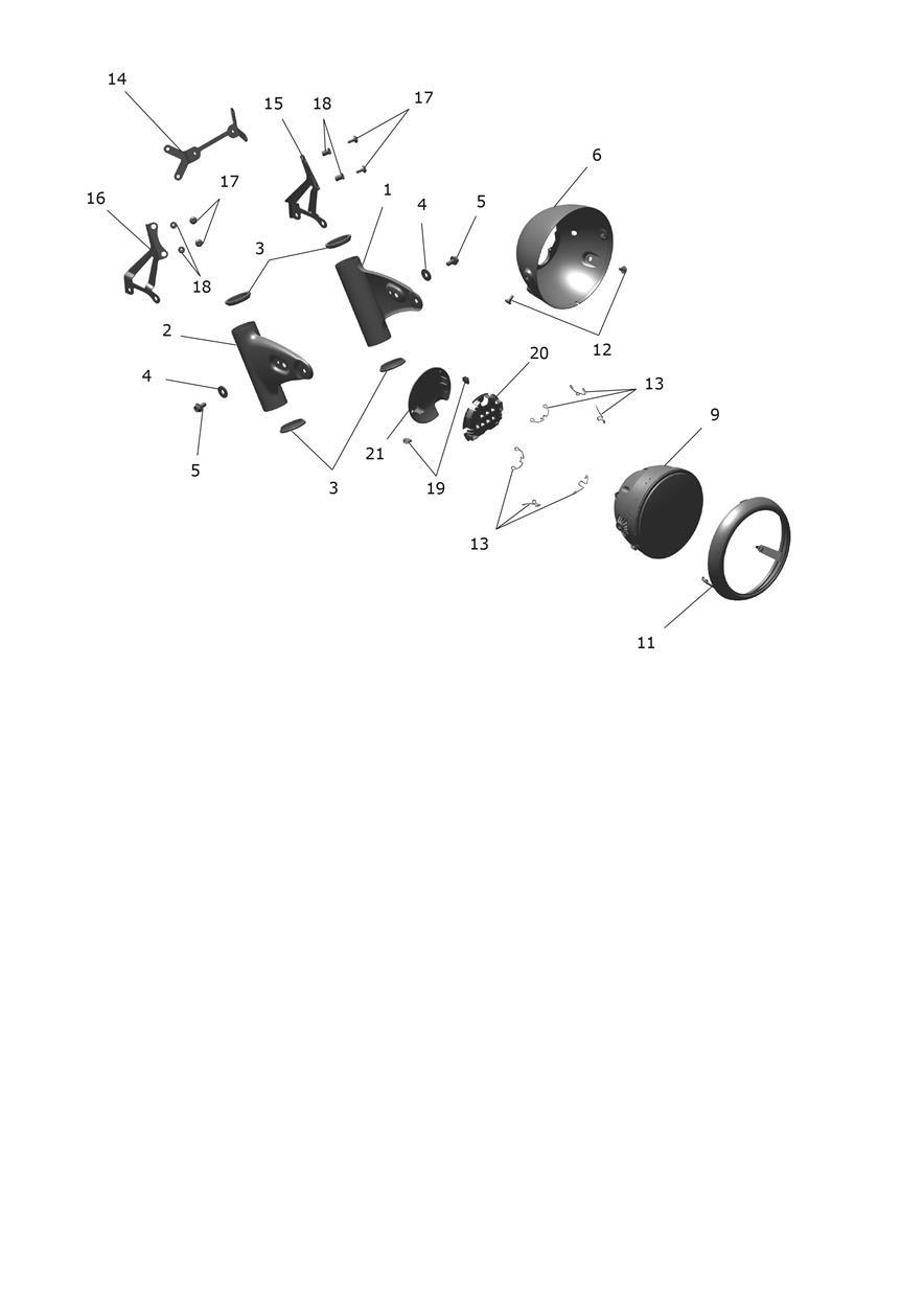 Headlights exploded diagram
