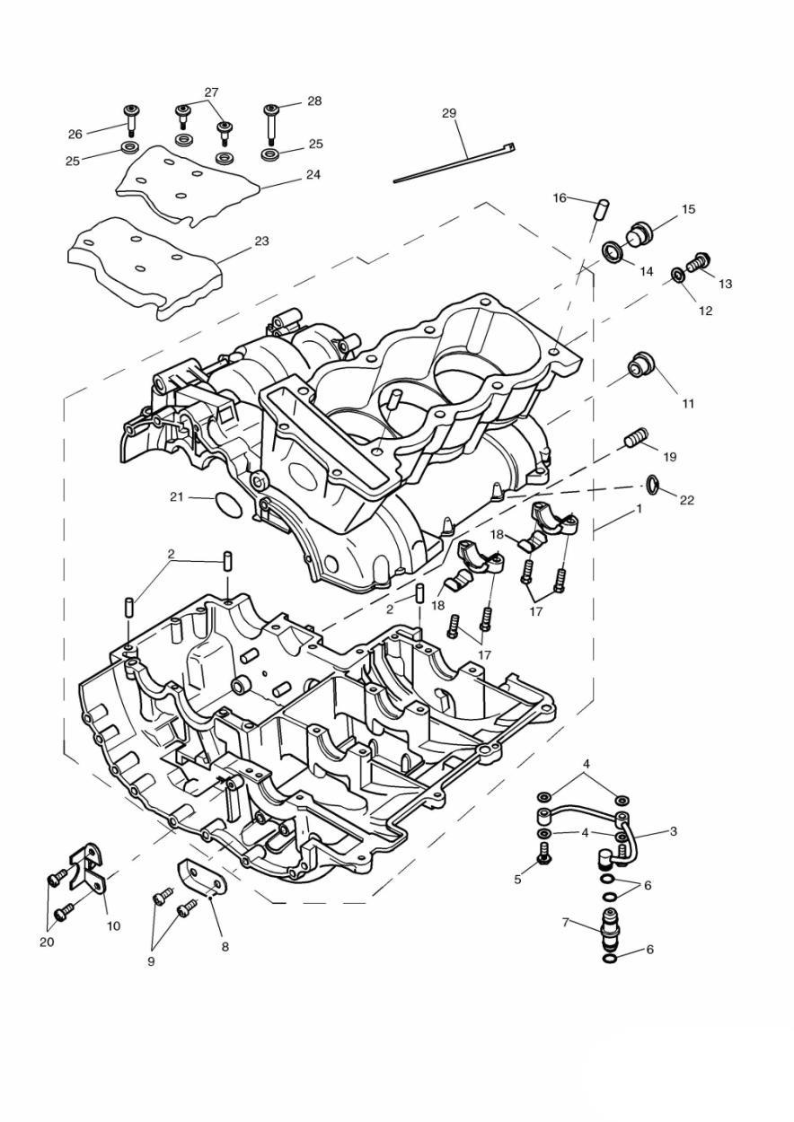 Crankcase exploded diagram