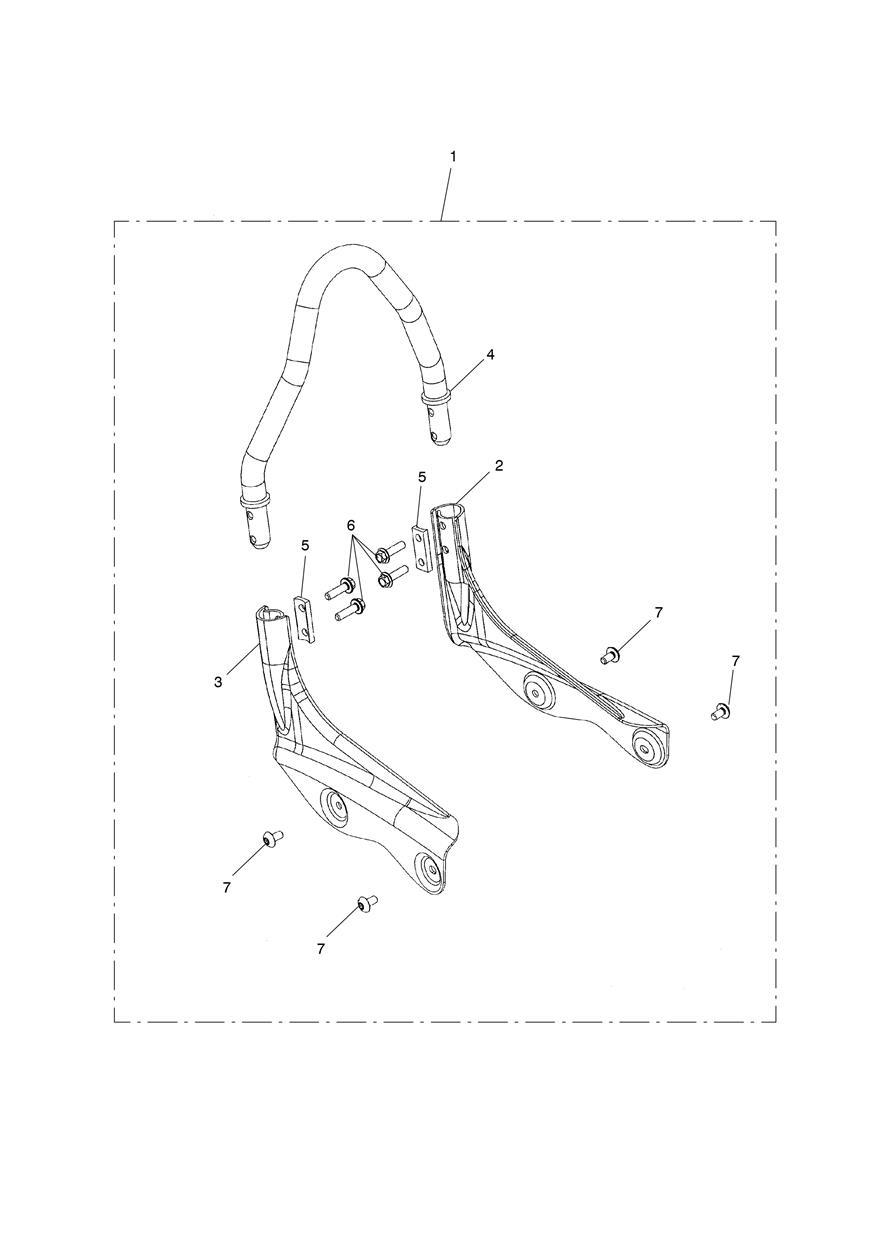 Backrest Bar Kit exploded diagram