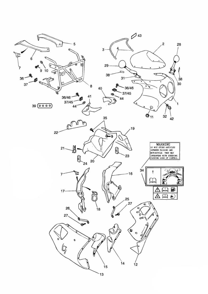 Bodywork exploded diagram