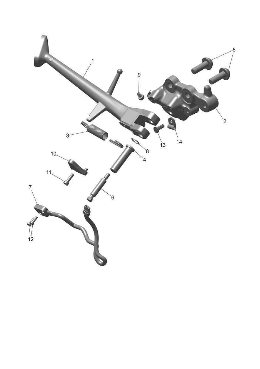 Sidestand exploded diagram