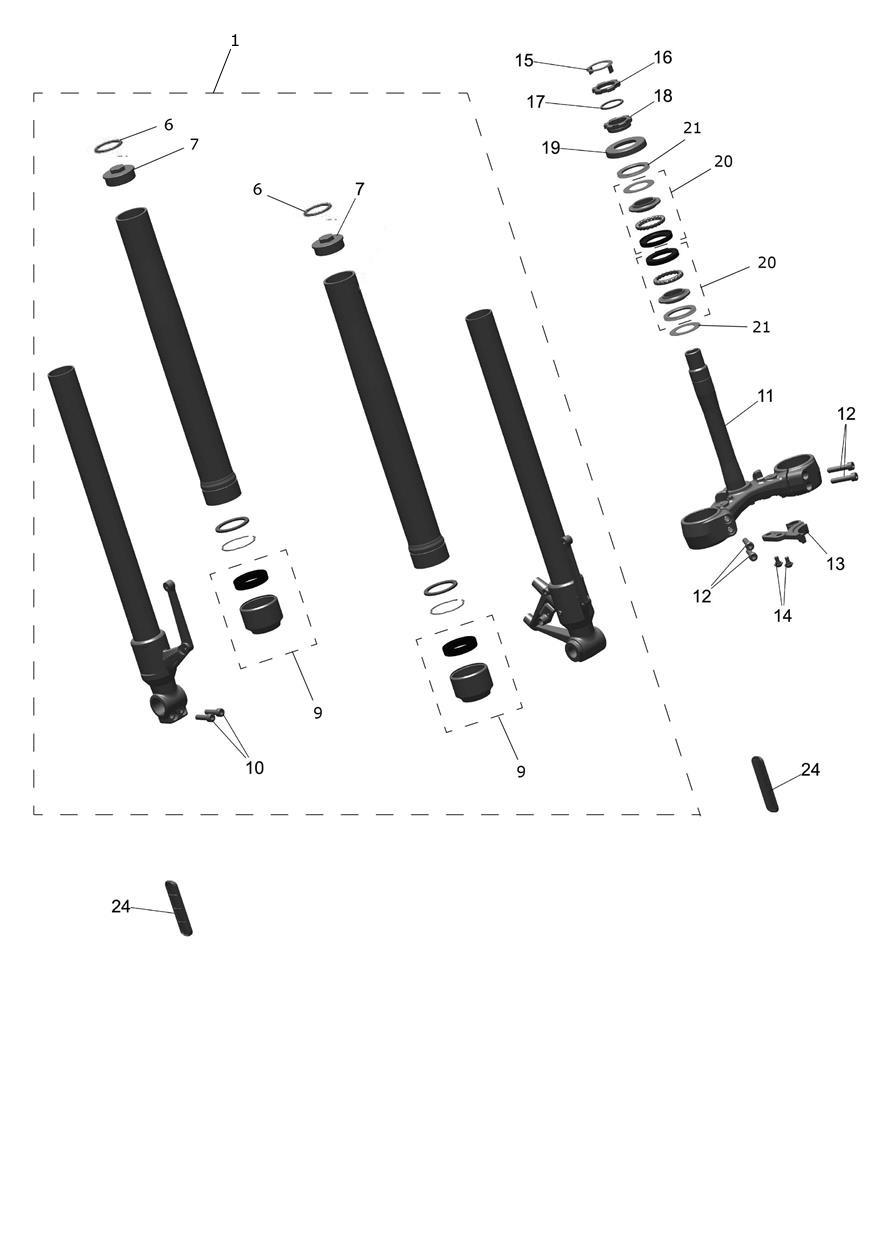 Front Forks exploded diagram
