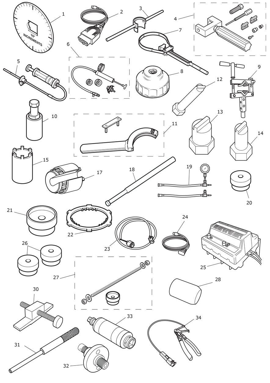 Service Tools exploded diagram