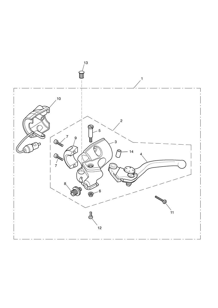 Clutch Controls & Switches exploded diagram