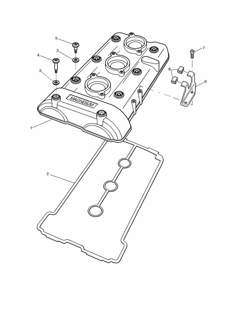 Cam Cover exploded diagram