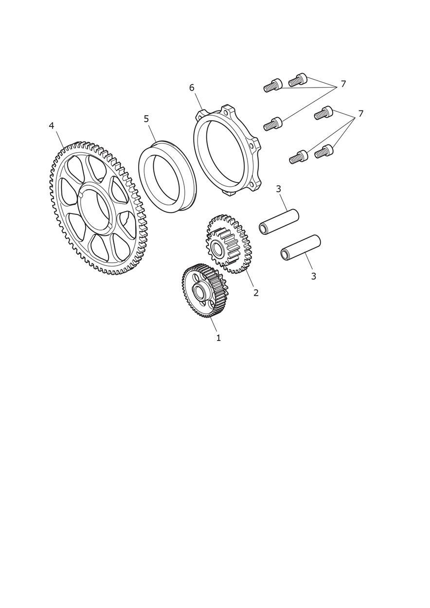 Starter Drive Gears exploded diagram