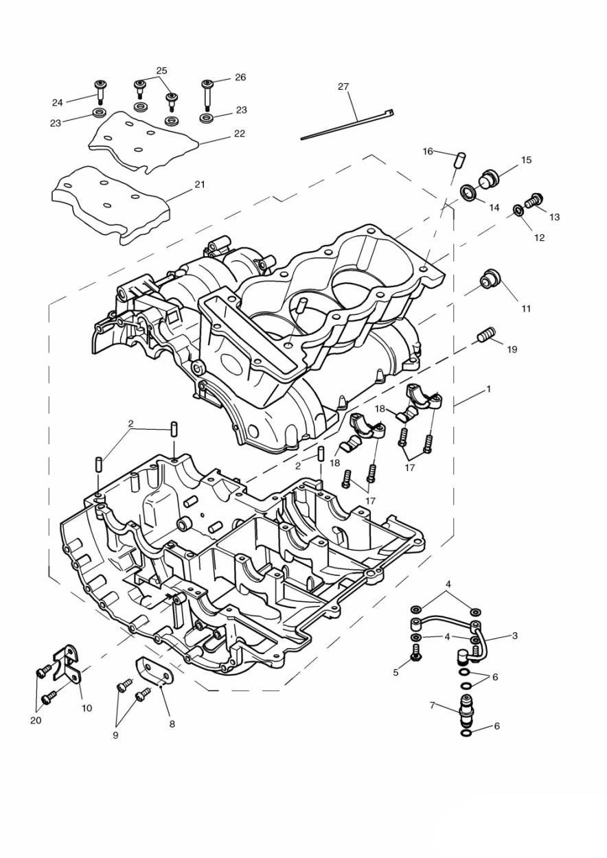 Crankcase exploded diagram