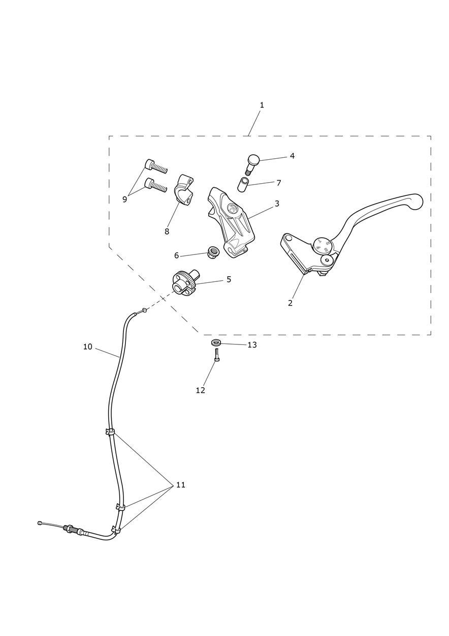 Clutch Controls exploded diagram