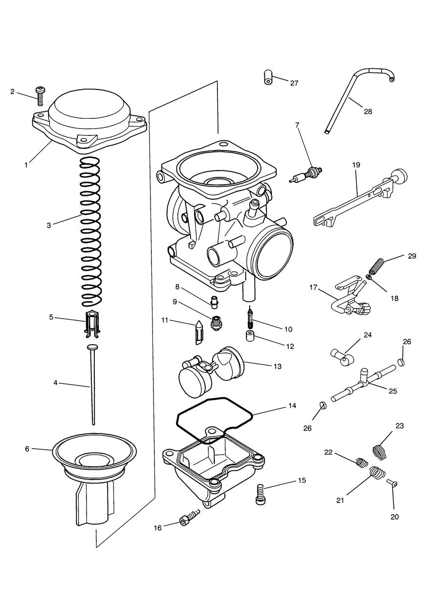 Carburettor Parts - Bonneville T100 exploded diagram