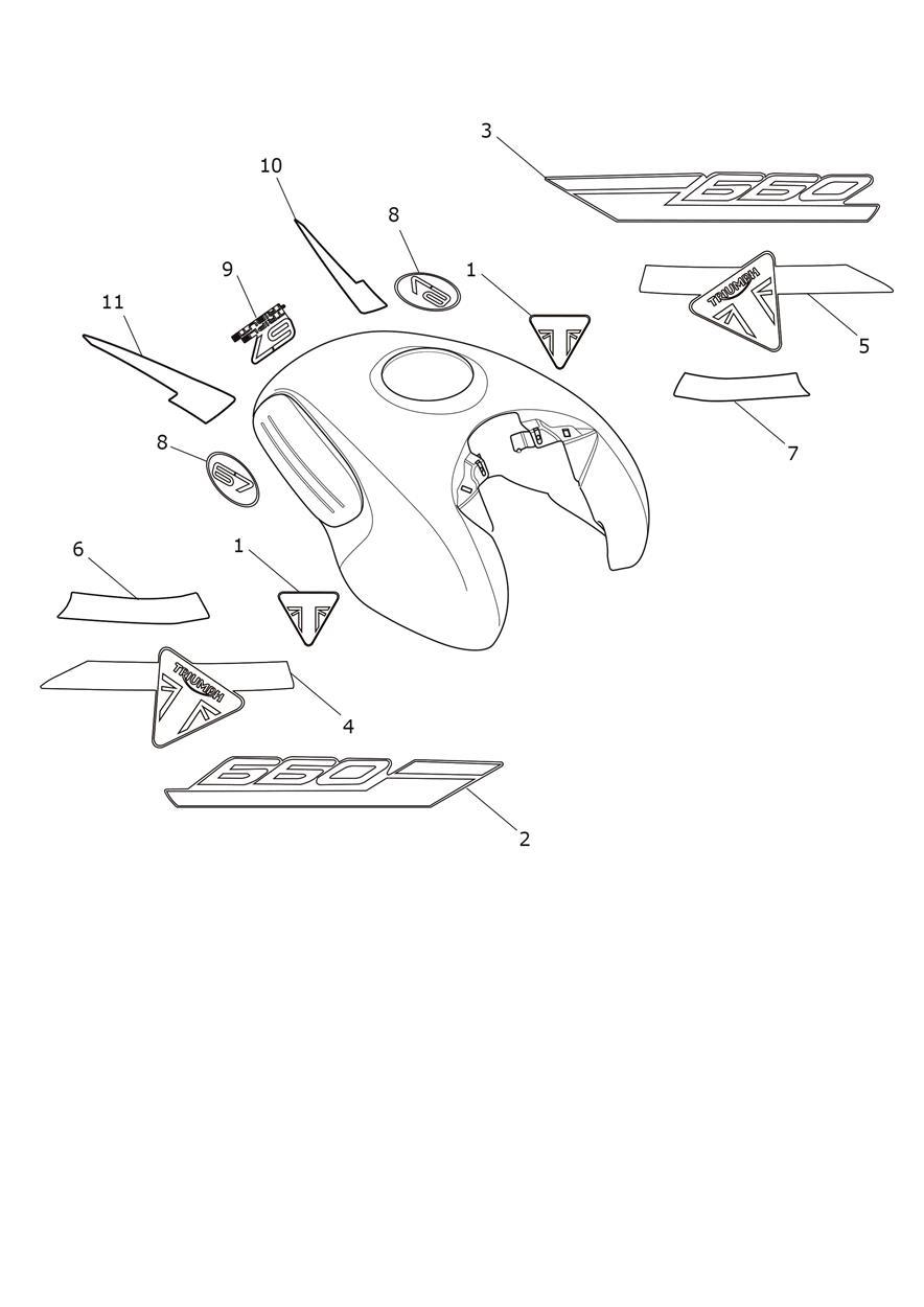 Fuel Tank Decals exploded diagram