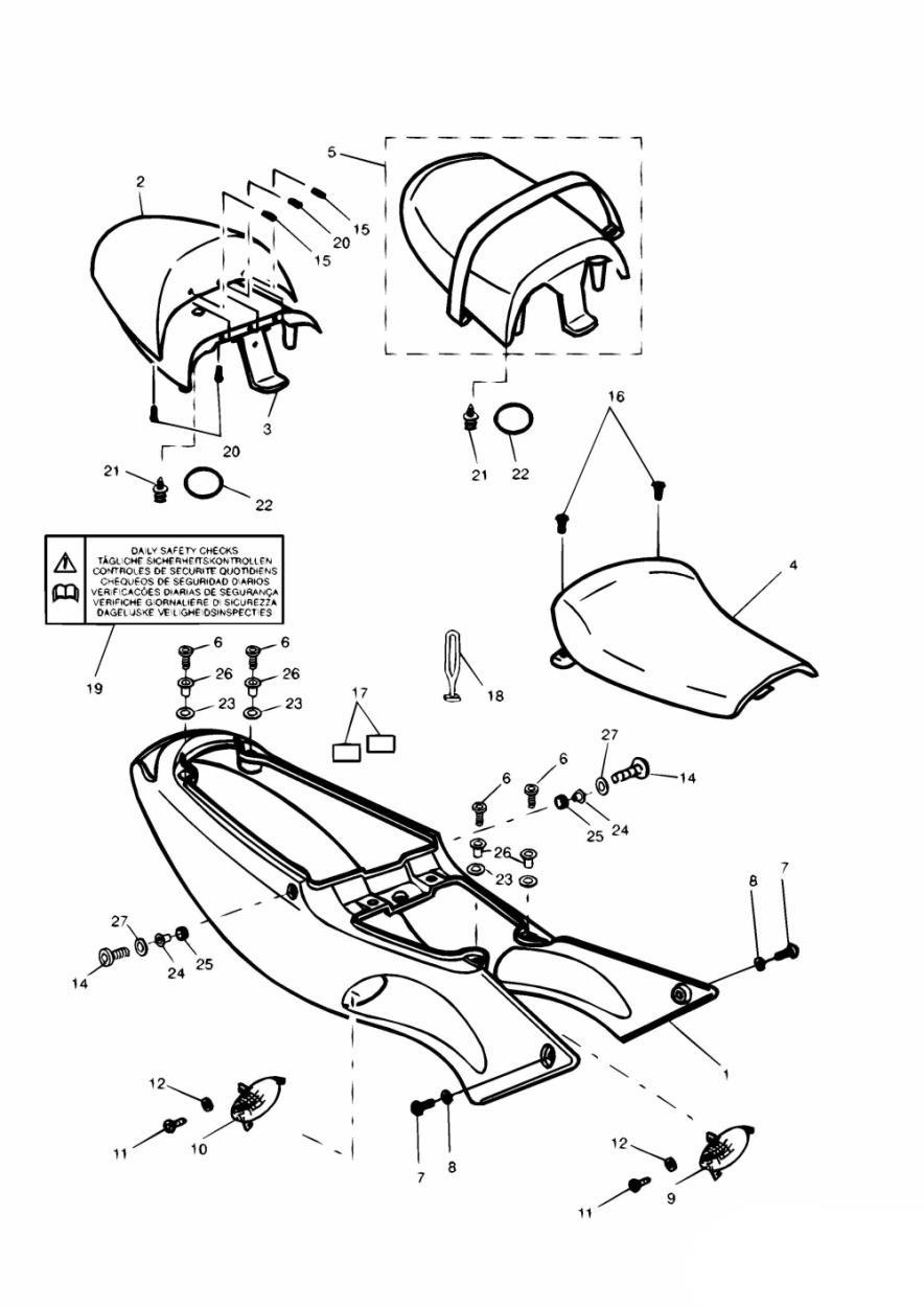 Bodywork Side panels exploded diagram
