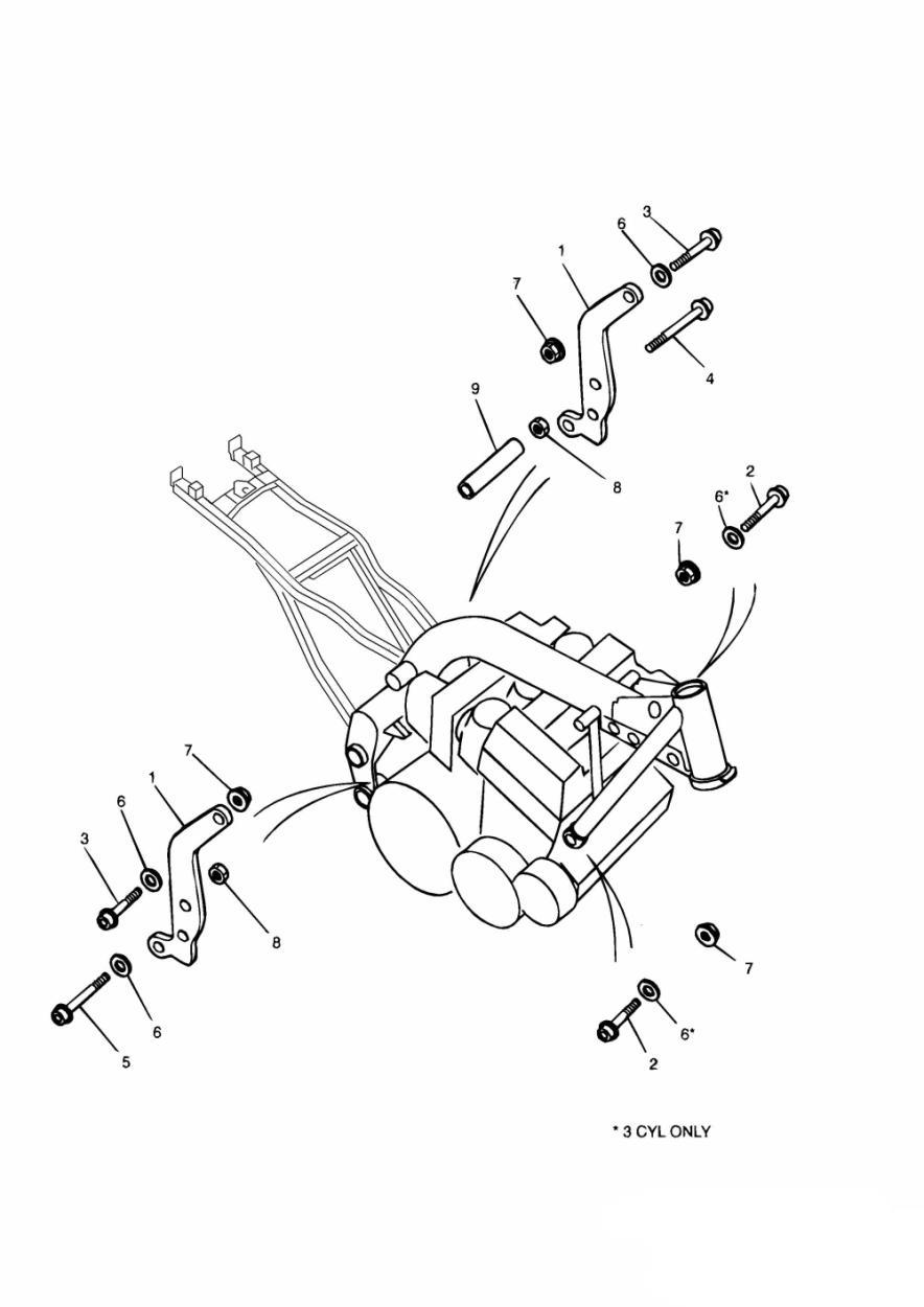 Linkage Carrier/Engine Mounting Bolts exploded diagram