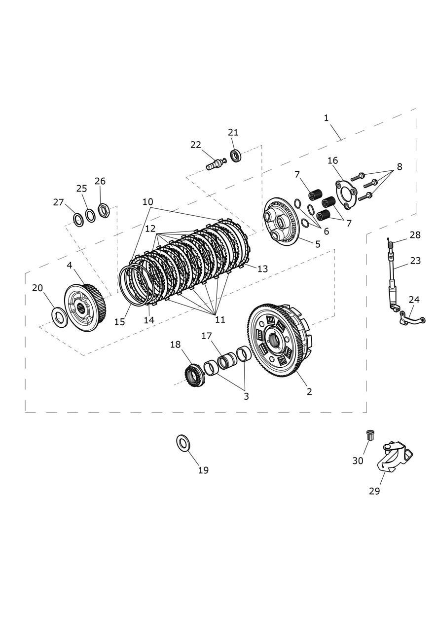 Clutch exploded diagram