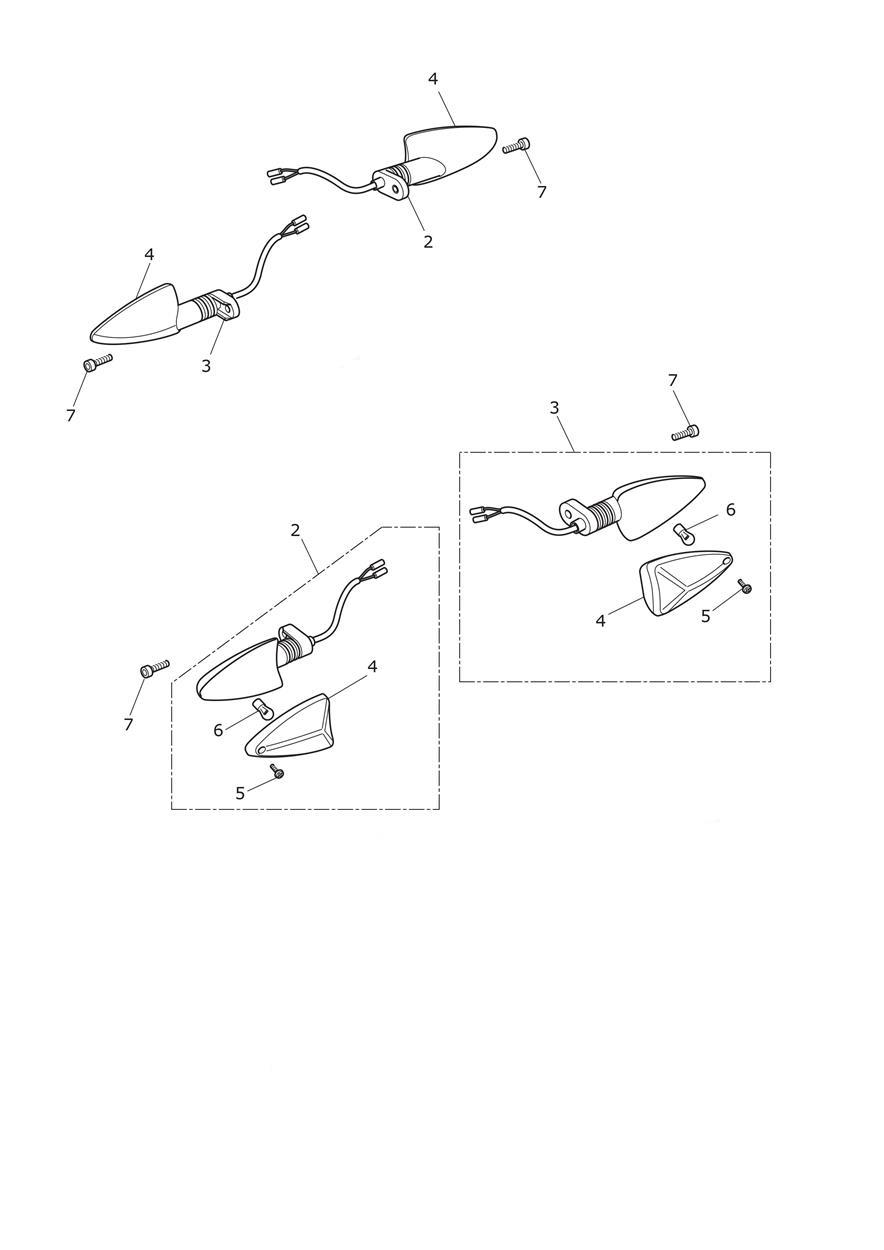 Indicators exploded diagram