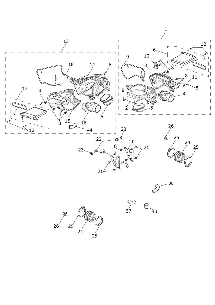 Airbox exploded diagram