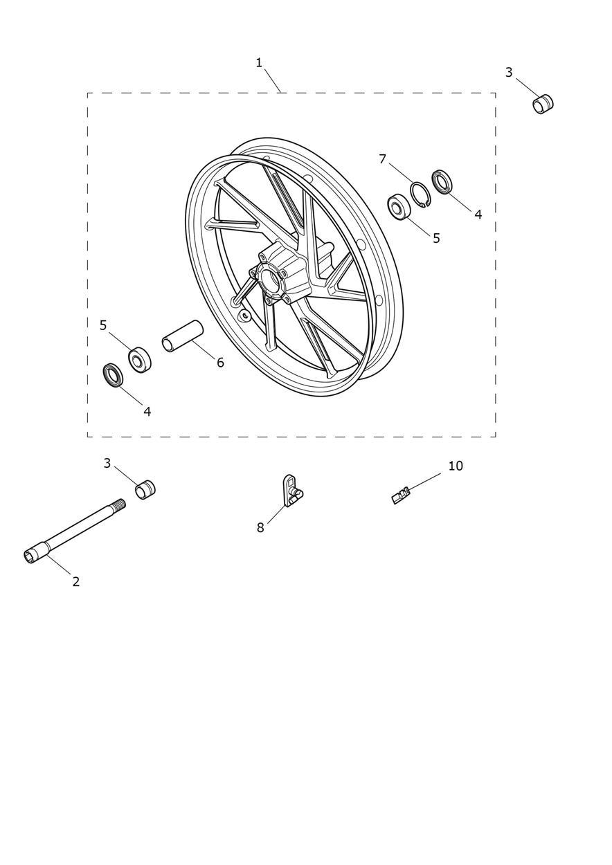 Front Wheel exploded diagram