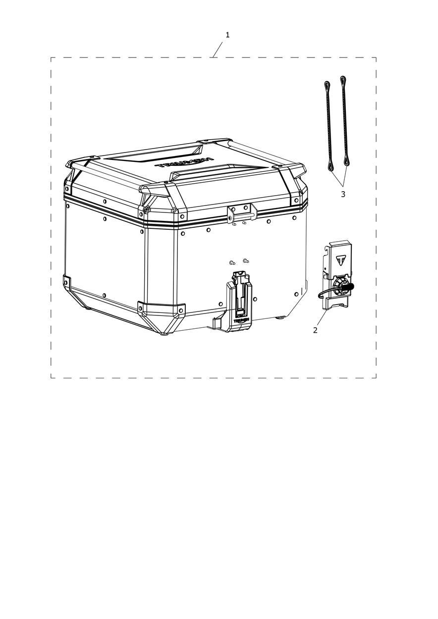 Top Box, Aluminium, Black exploded diagram