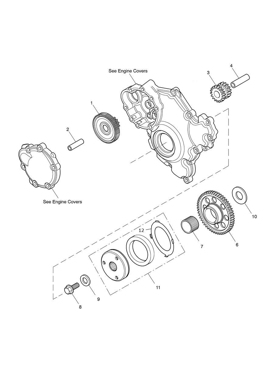 Starter Drive Gears exploded diagram