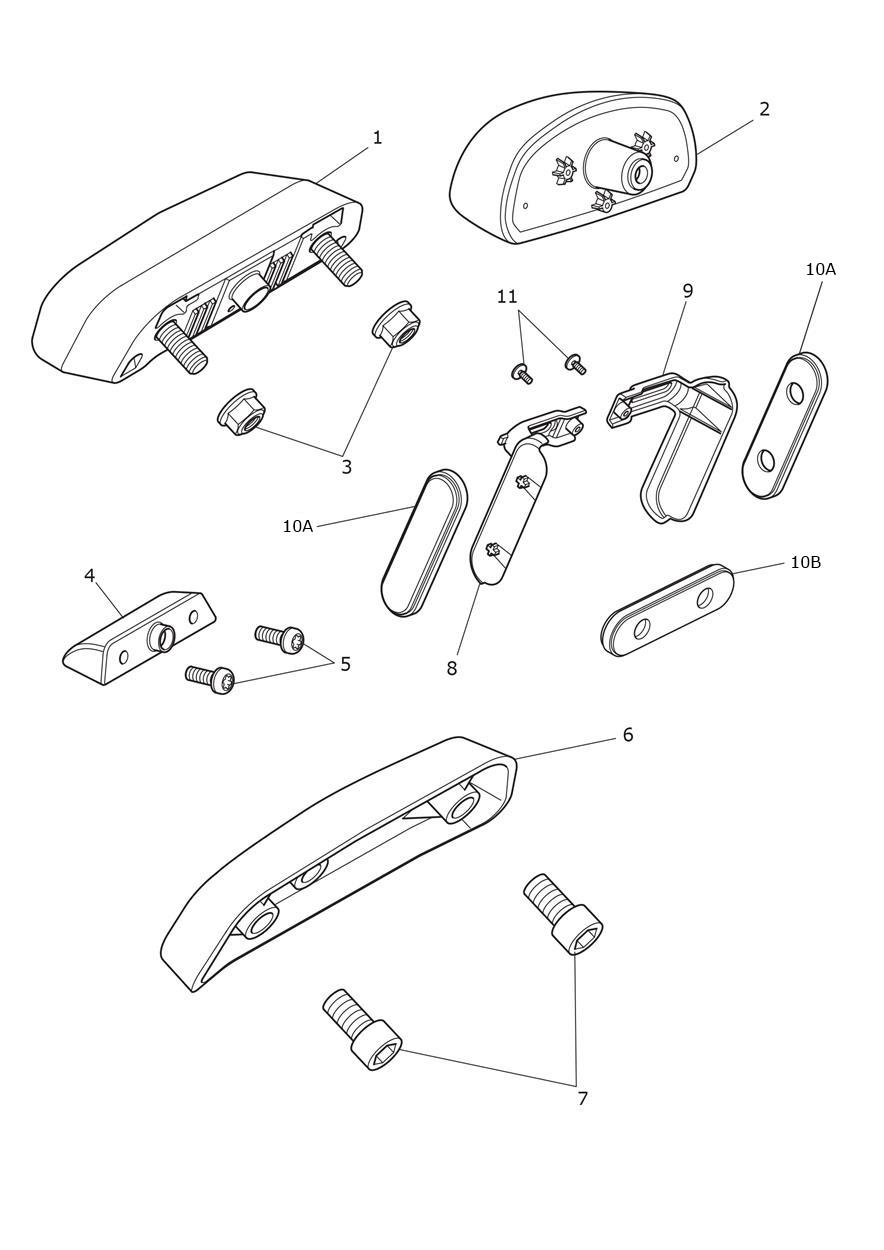 Rear Light & Reflectors exploded diagram
