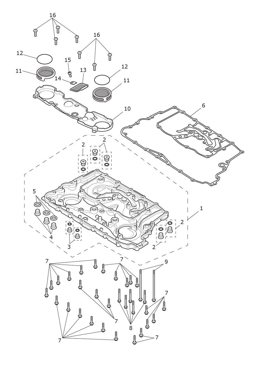 Sump exploded diagram