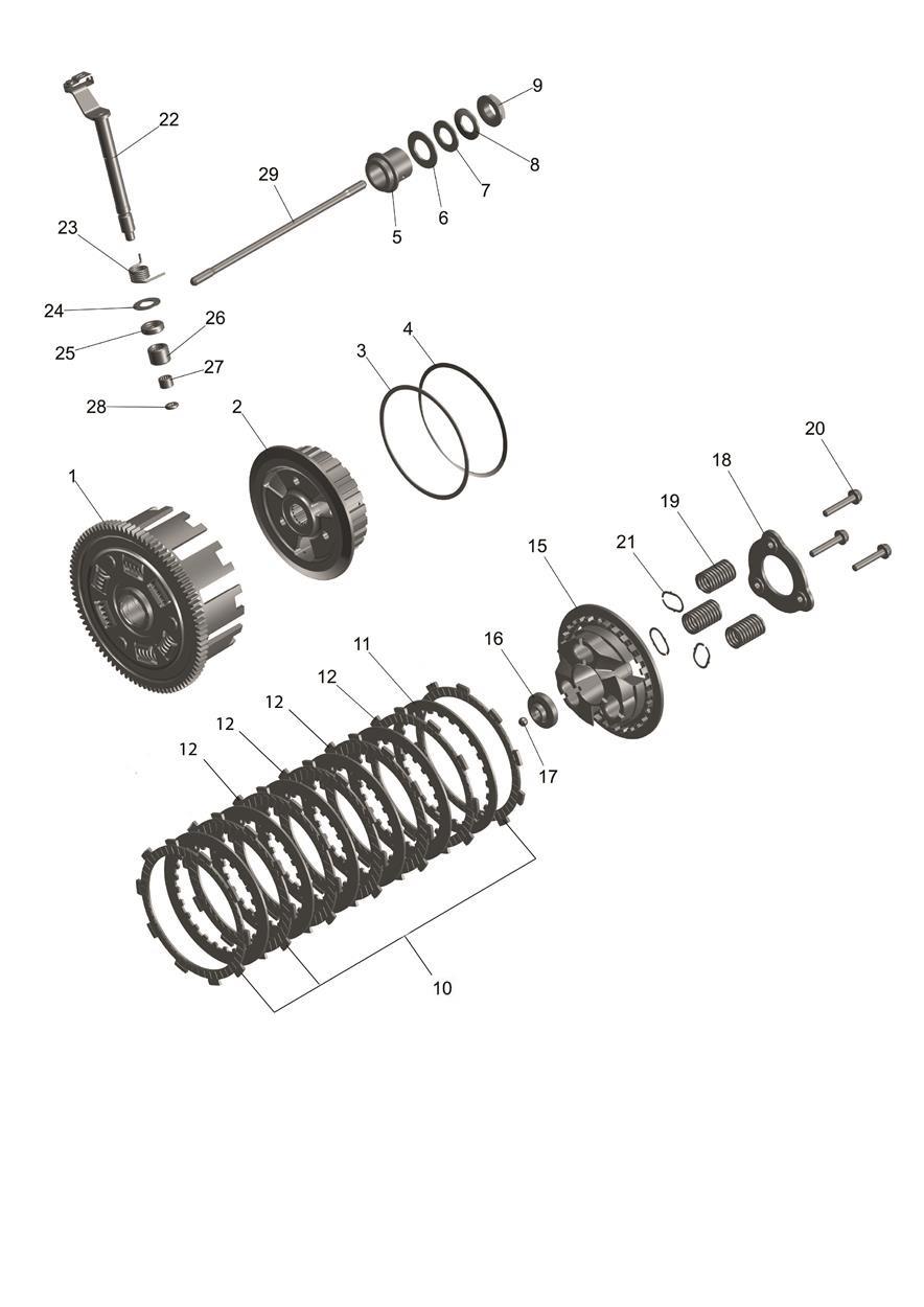 Clutch exploded diagram