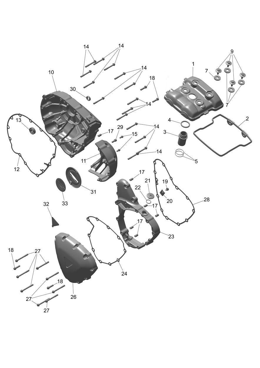 Engine Covers exploded diagram