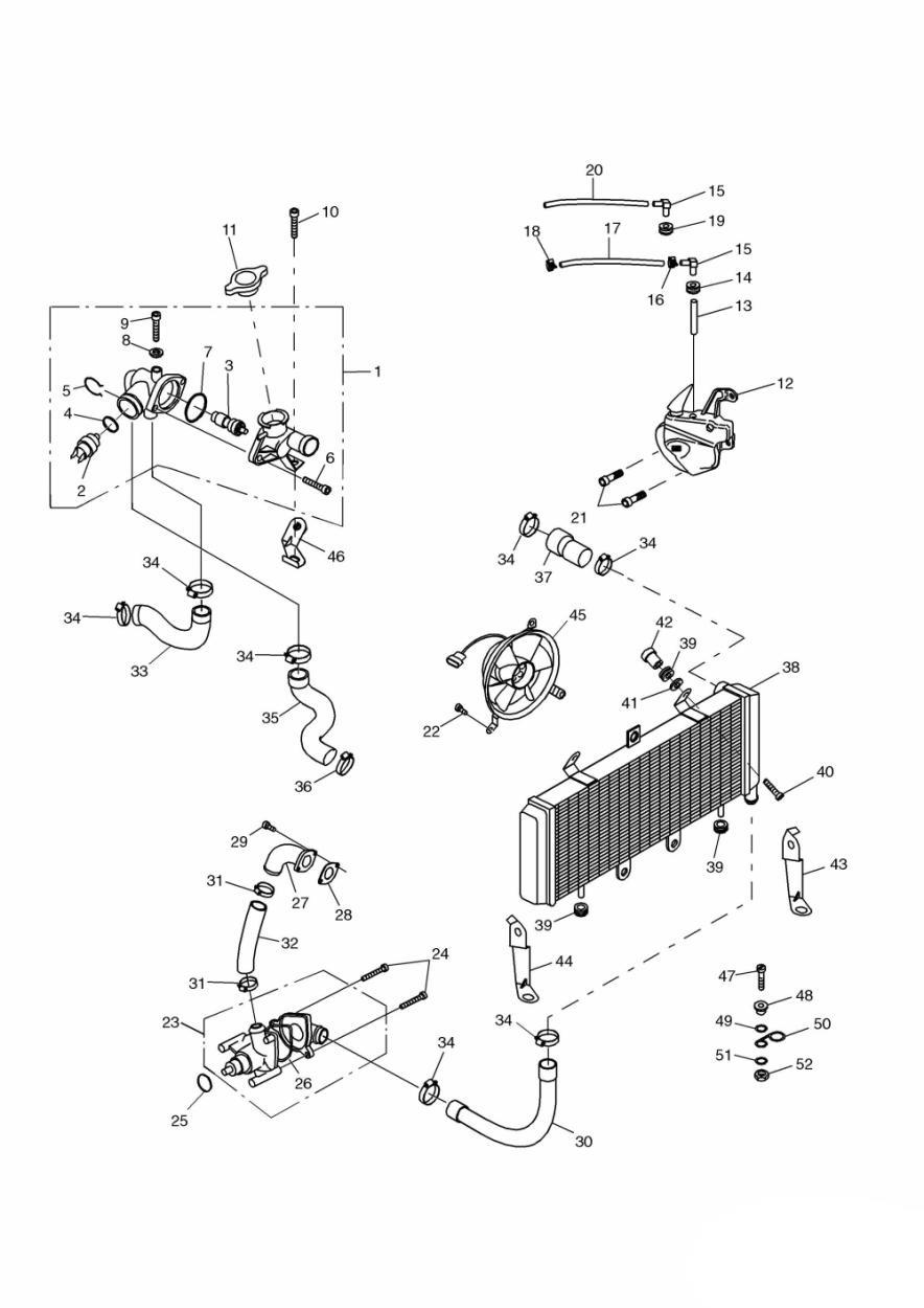 Cooling System exploded diagram