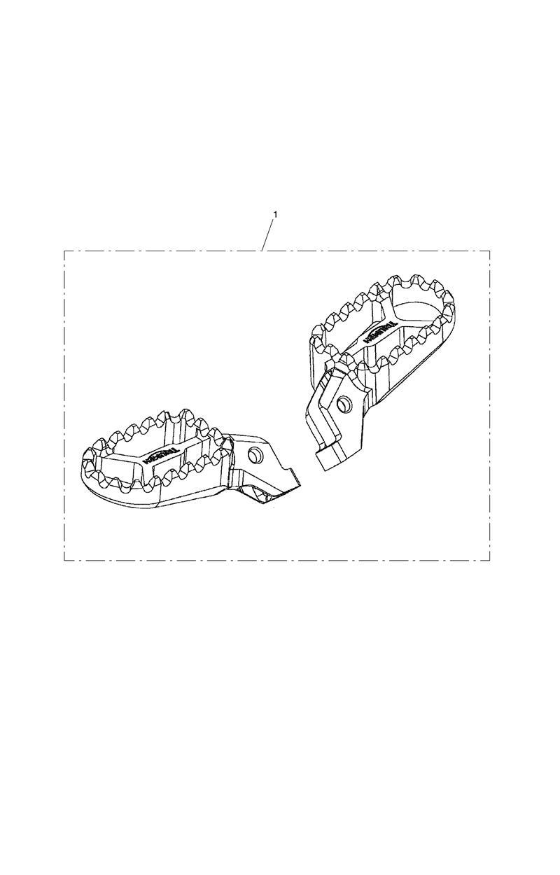Footrest, Pair, Type 2, Grey exploded diagram