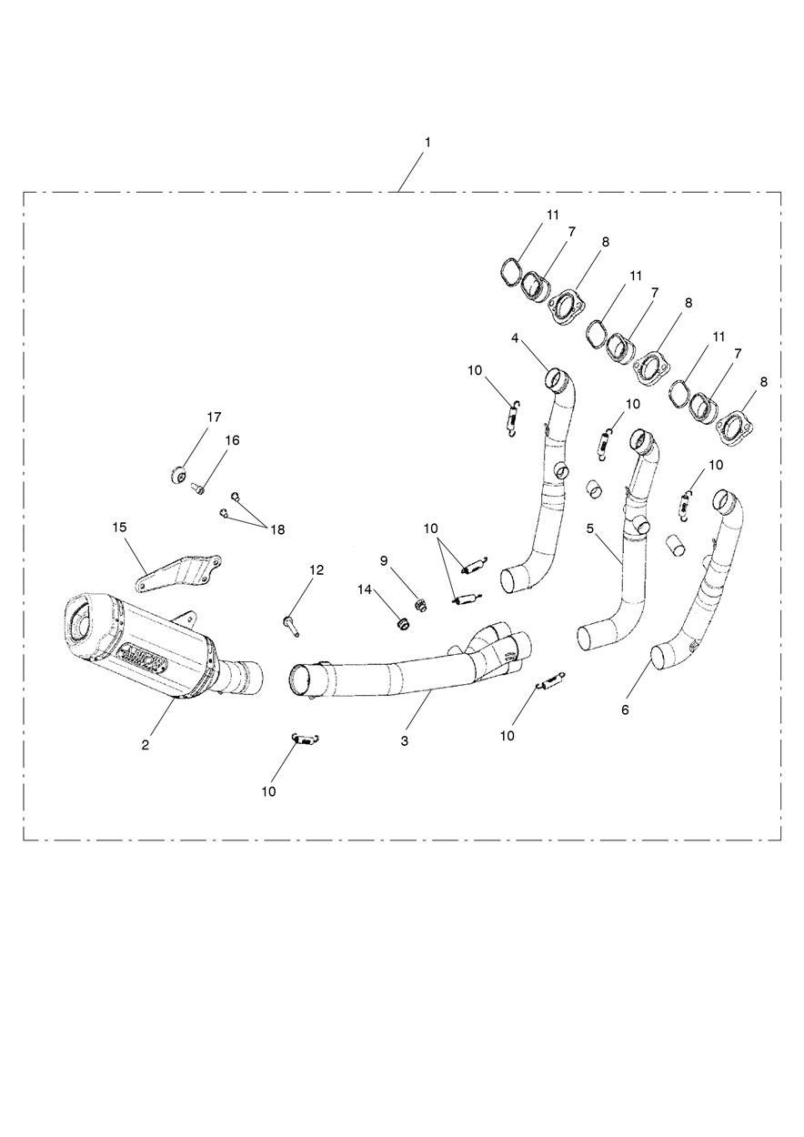 Arrow, Low Boy, Exhaust exploded diagram