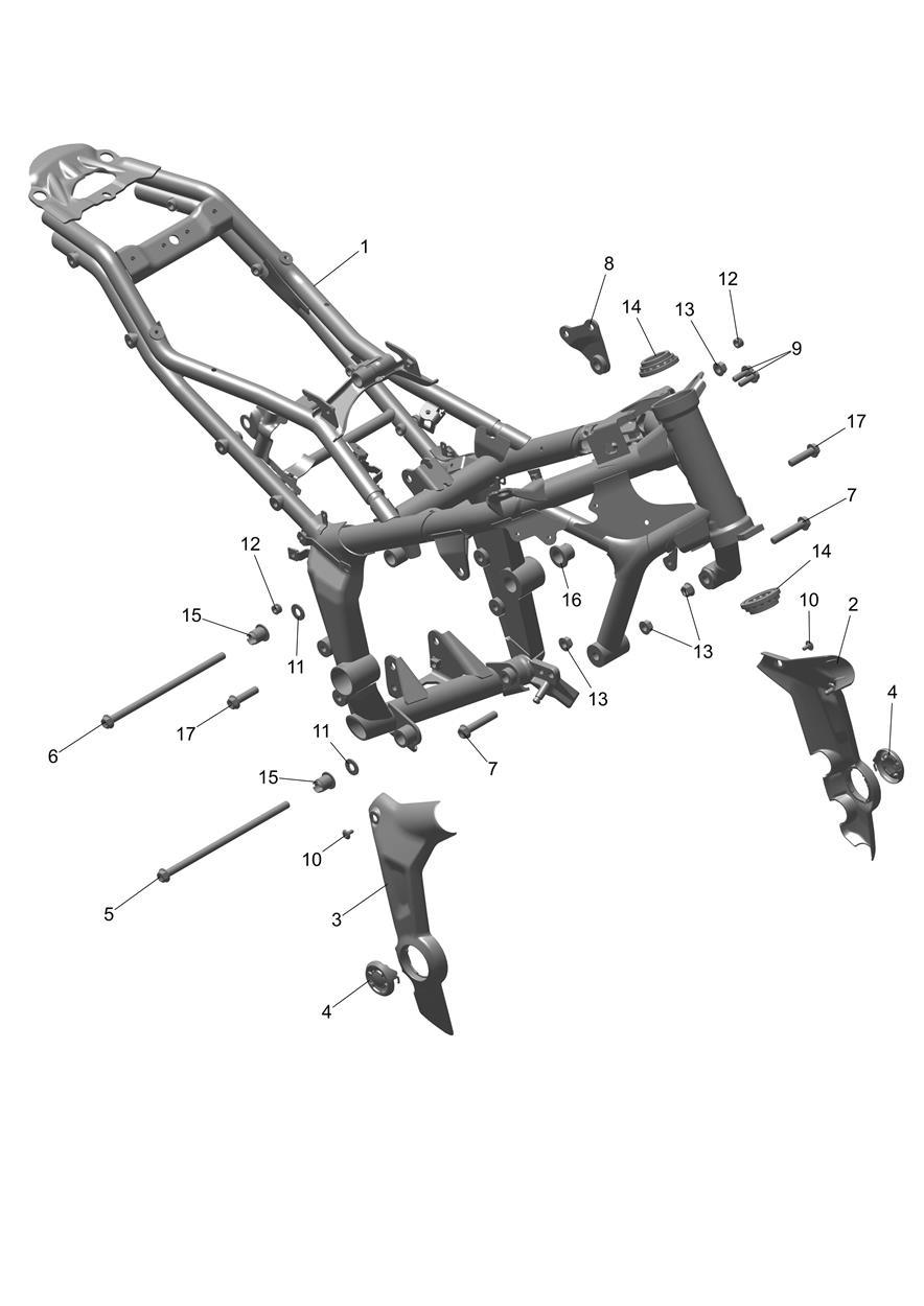 Main Frame Assembly exploded diagram