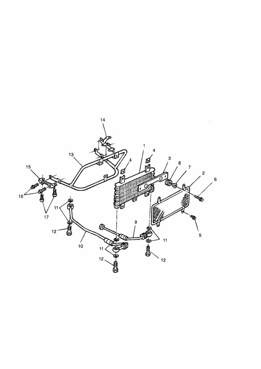 Oil Cooler 4 Cylinder Engines exploded diagram