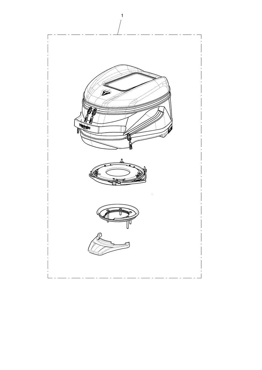 QR Tank Bag Kit exploded diagram