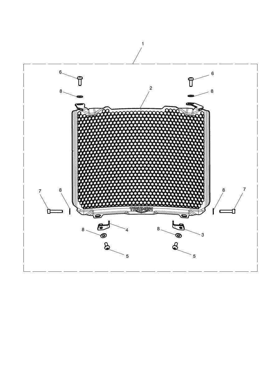 Radiator Guard Kit exploded diagram