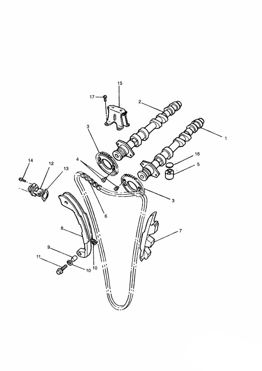 Camshaft and Drive exploded diagram