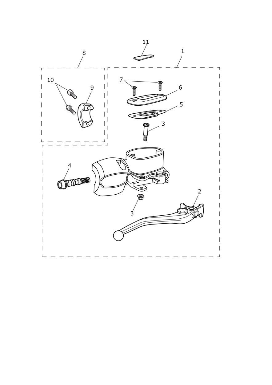 Front Master Cylinder Assy exploded diagram