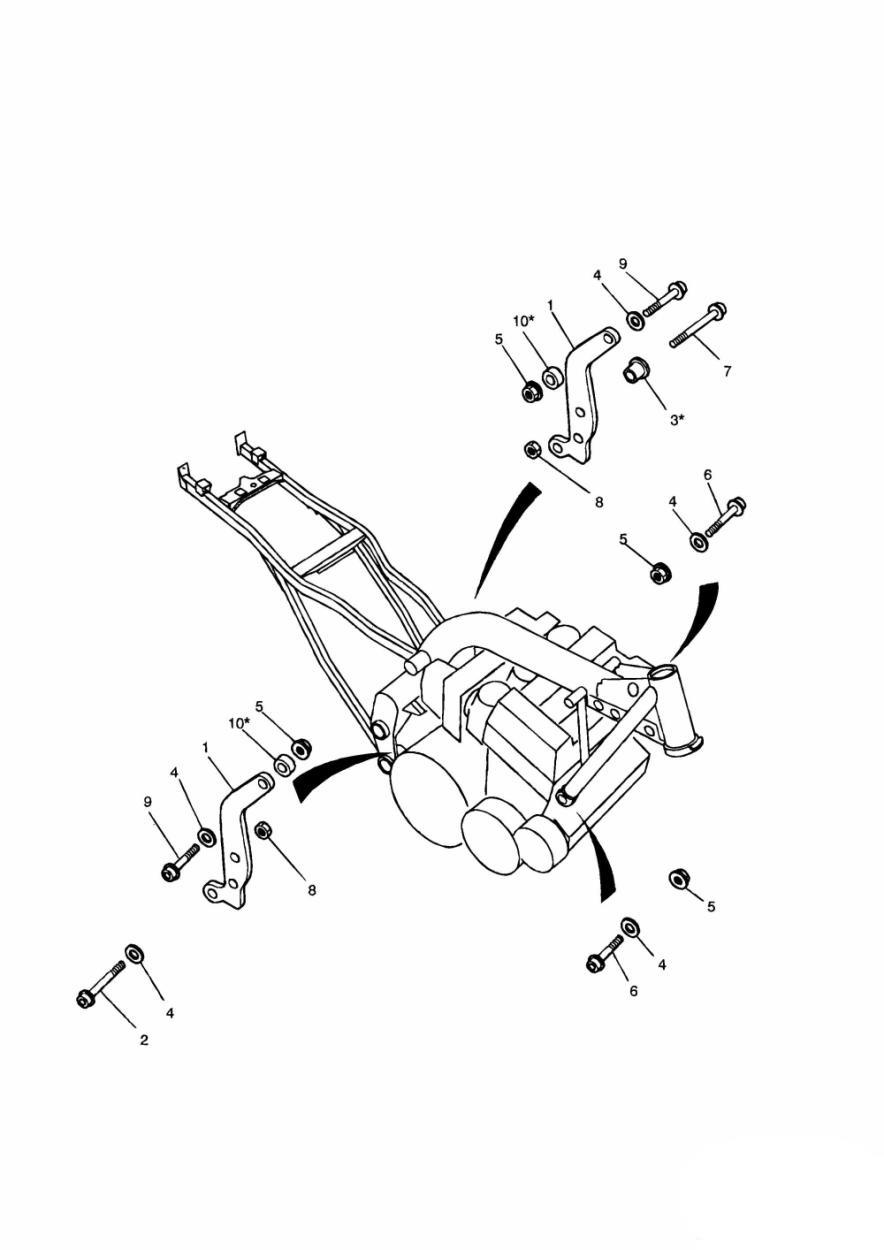 Linkage Carrier/Engine Mounting Bolts exploded diagram
