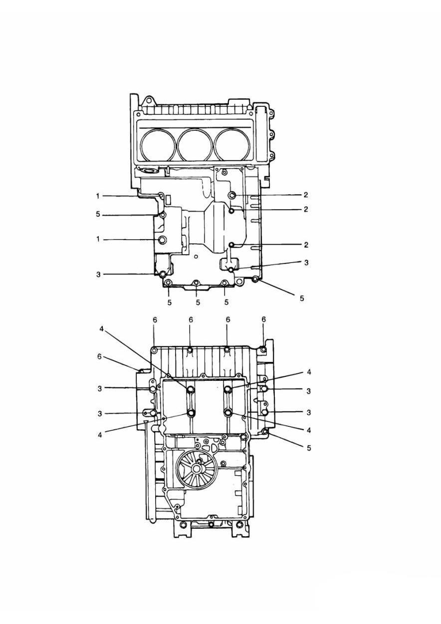 Crankcase Fixings exploded diagram