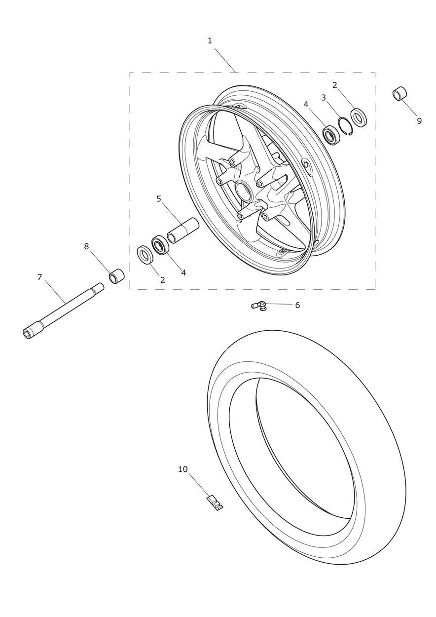 Front Wheel exploded diagram