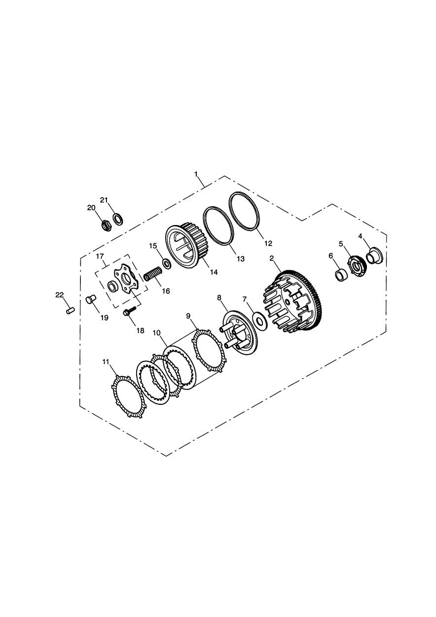 Clutch exploded diagram
