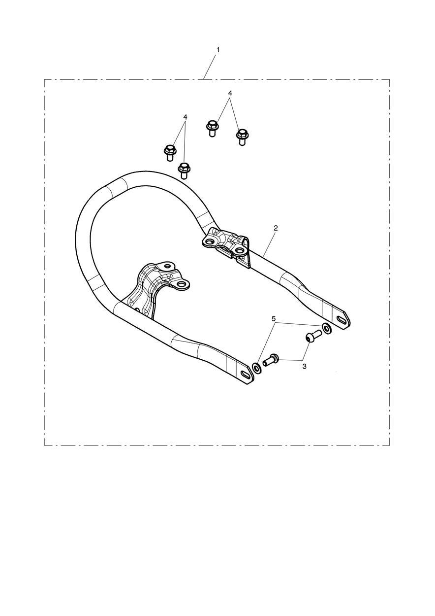 Grab Rail Kit, Chrome exploded diagram