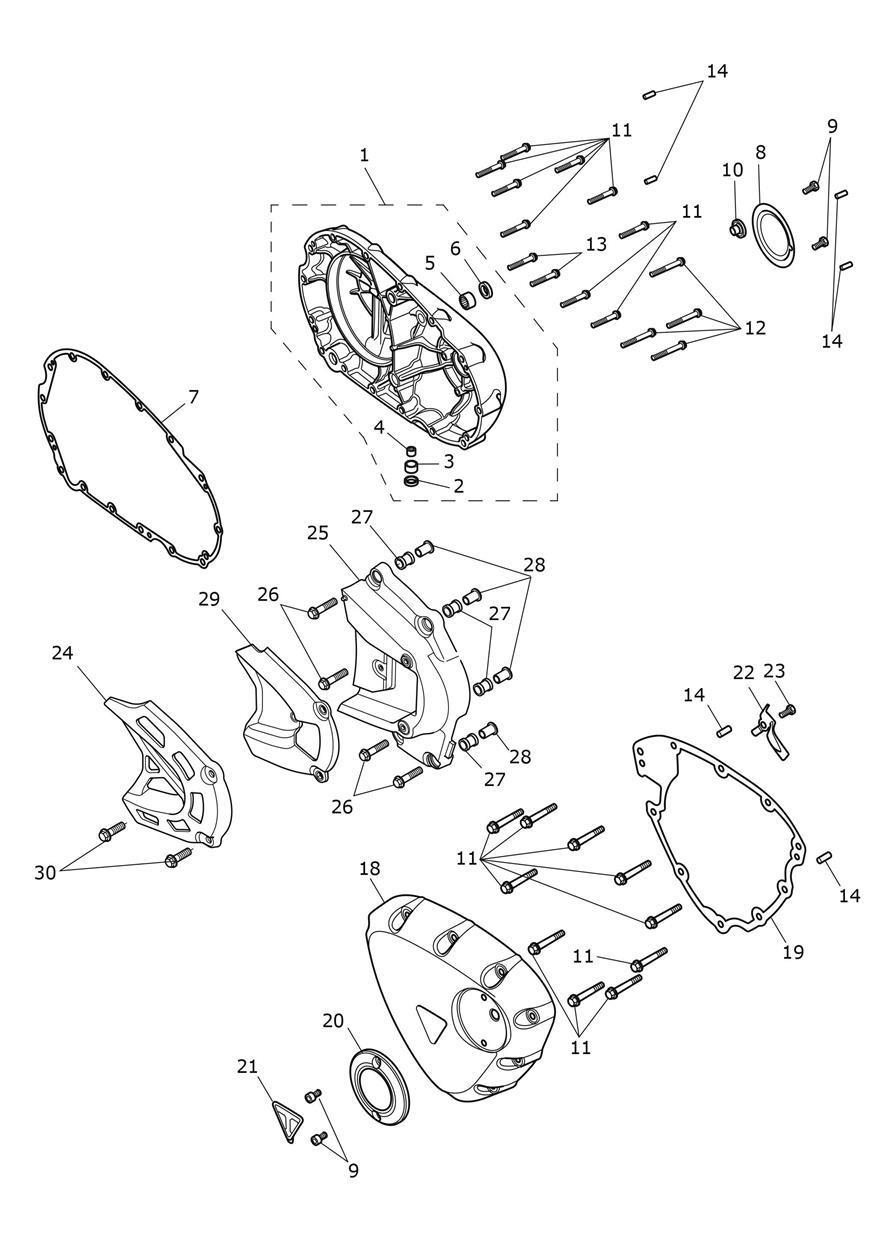 Engine Covers exploded diagram
