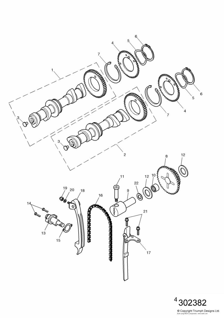 Camshaft and Drives exploded diagram