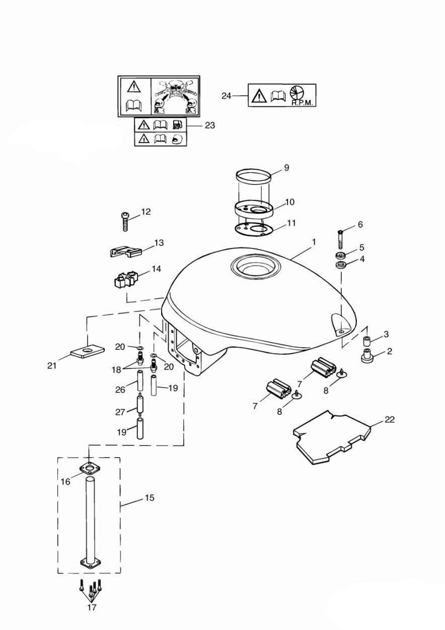 Fuel Tank and Fittings exploded diagram